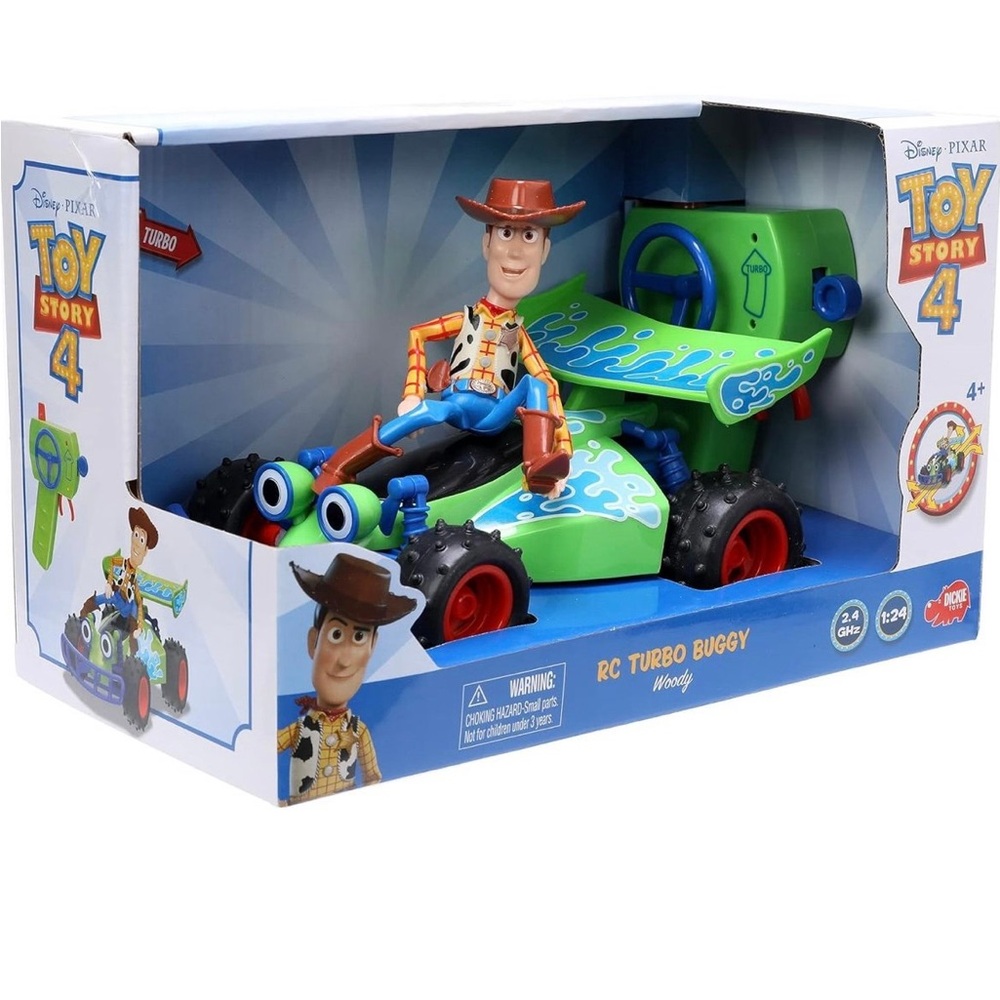 Restocked! Toy Story 4 Turbo Buggy W/ Woody Radio Control Vehicle, 2.4 Ghz